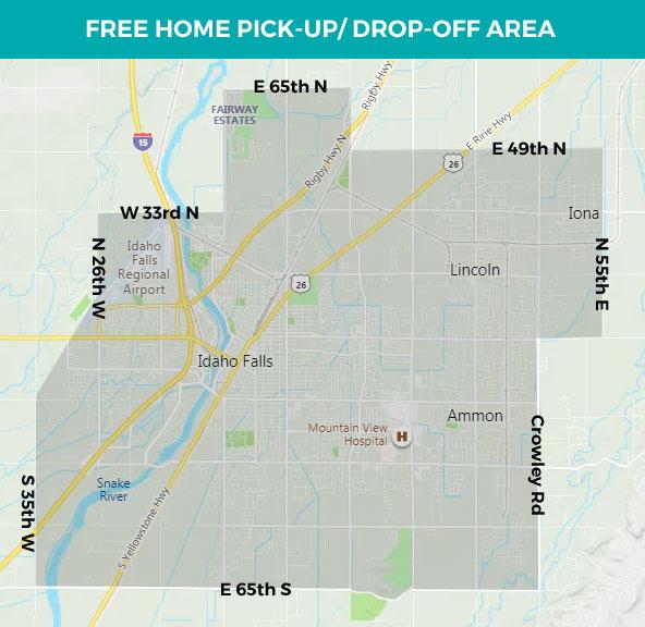 Pickup and Drop off map